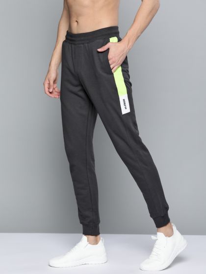 Charcoal Woven Double Side Stripe Track Pants