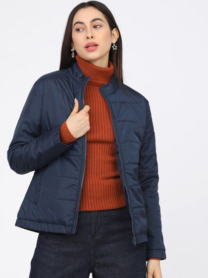 Black Cotton Quilted Winter Jacket, Woolen Jacket, Women at Rs 599