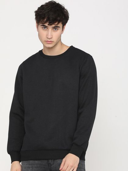 Buy Hu0026M Men White Solid Relaxed Fit Sweatshirt - Sweatshirts for Men  14927328 | Myntra