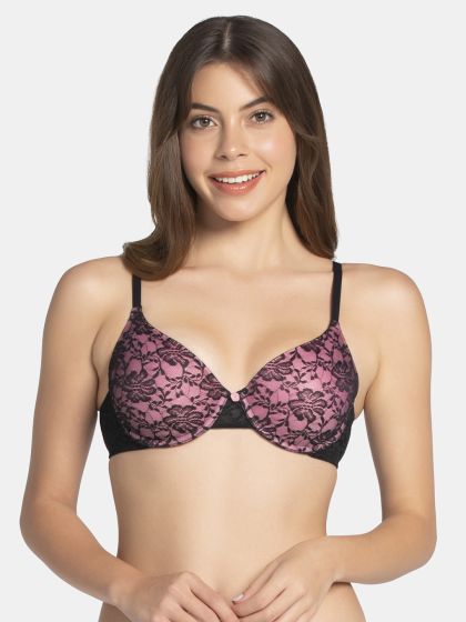 Amante Padded Wired Floral Romance Lace Bra - BRA10301