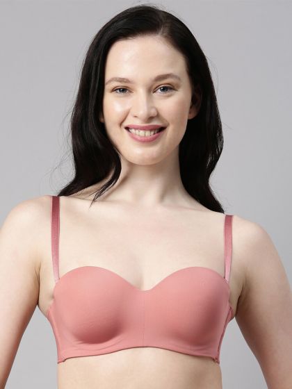 Buy SOIE Medium Coverage Padded Wired Multiway Strapless Bra With
