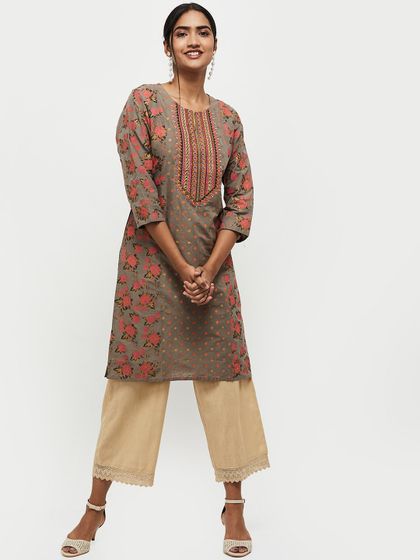 Design Straight Sweater Kurta - Kurtas 