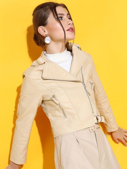 Yellow leather jacket forever sale 21