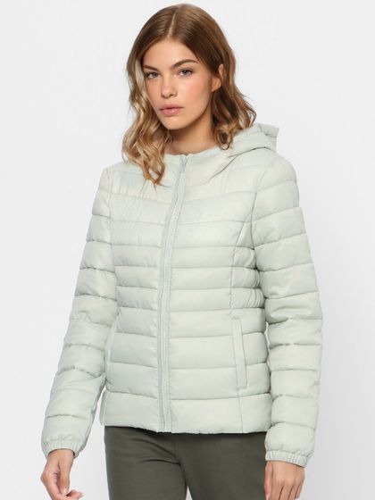 grey puffer jacket womens