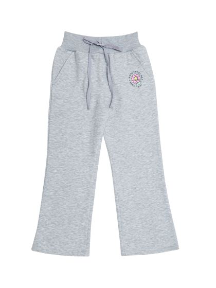 girls solid cotton track pants