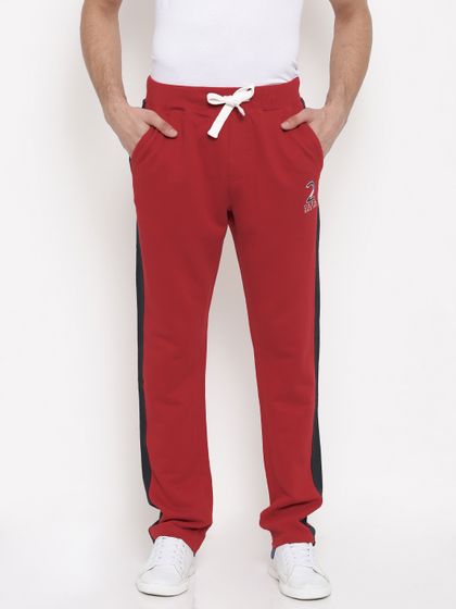 blue red track pants