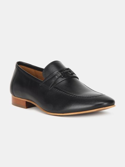 Buy Ruosh Men Black Nashford Genuine Leather Formal Slip On Shoes