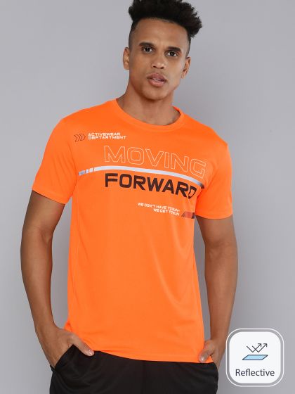 Navy blue orange t shirt online