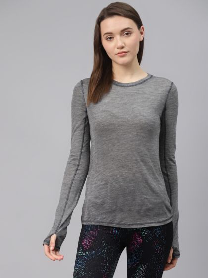 Thumb hole t online shirts women's myntra