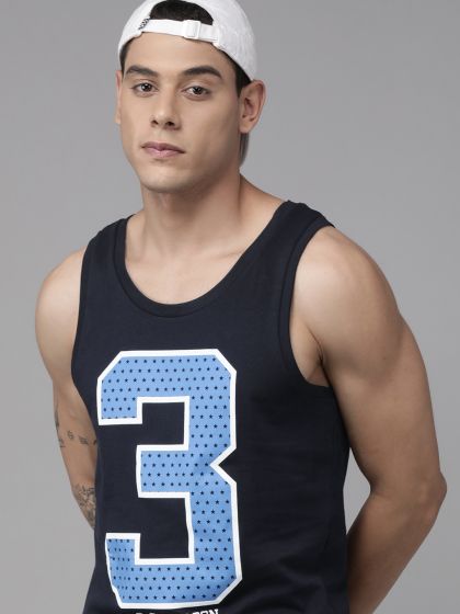 Us polo assn men's printed cotton vest top
