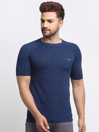 Buy RARE RABBIT Men Black Printed Round 