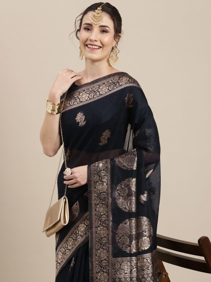 Saree mall blue and pink embroidered new arrivals
