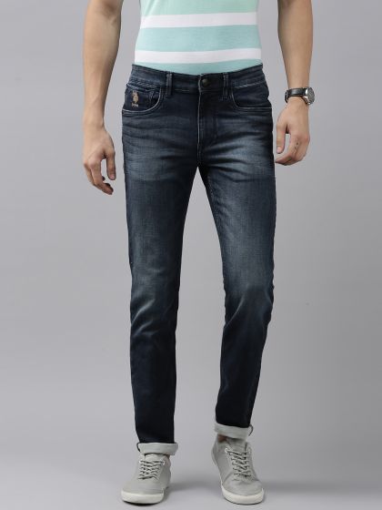 Buy Pepe Jeans Jeans Men Low Men Blue Nivek Skinny Super Jeans - Look Cane Stretchable Fit Clean | 8333337 for Myntra Rise
