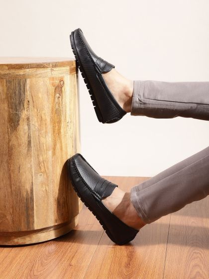 Buy Calvin Klein Men Navy Blue Suede Loafers Casual Shoes for