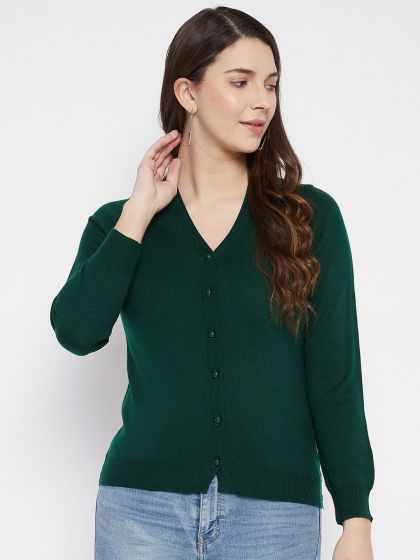 Dark green clearance cardigan womens