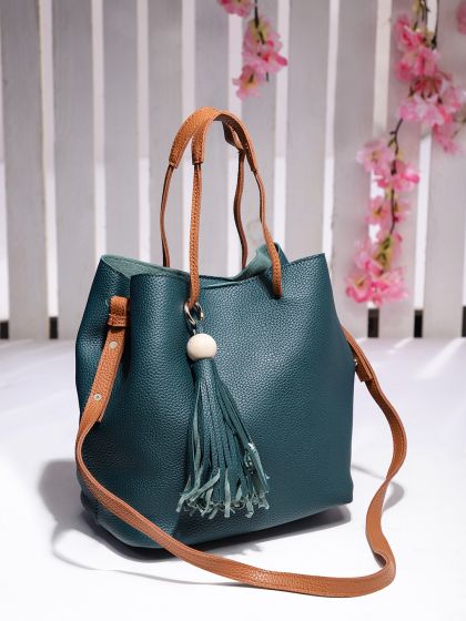 dressberry blue solid shoulder bag