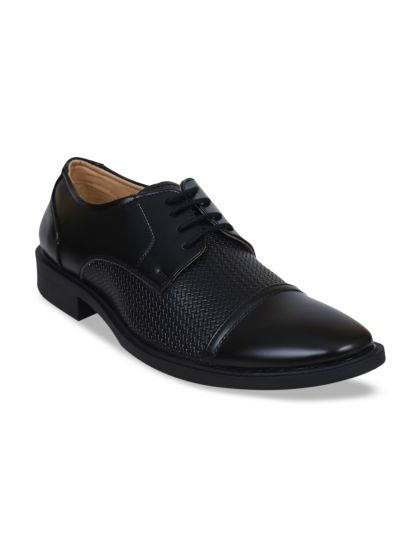 Buy NOBLE CURVE Black Derbys Leather Formal Shoes Formal Shoes