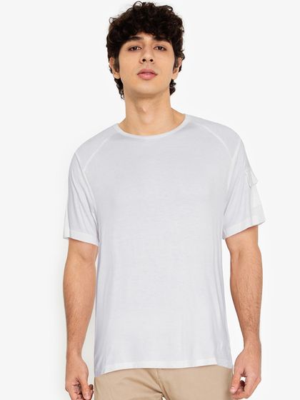 Men Grey Round Neck T Shirt - Tshirts 
