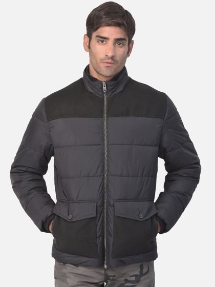 Buy Firetrap Men Black Solid Quilted Jacket Jackets for Men