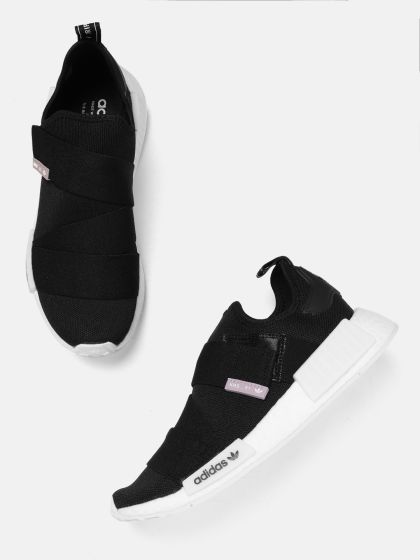 Buy ADIDAS Originals Women Black Solid Perforated Leather Flatform