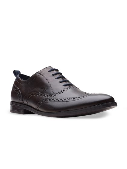 Clarks bampton lace best sale black