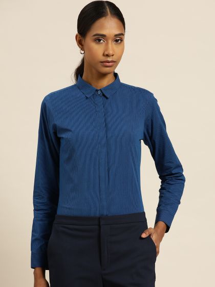 Park avenue women's hotsell solid formal shirt