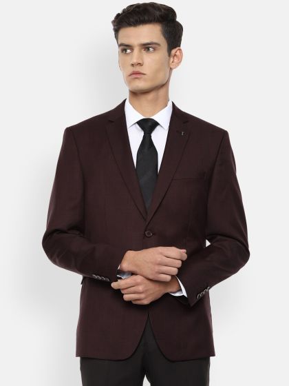 Buy John Players Maroon Slim Fit Formal Blazer Blazers for Men