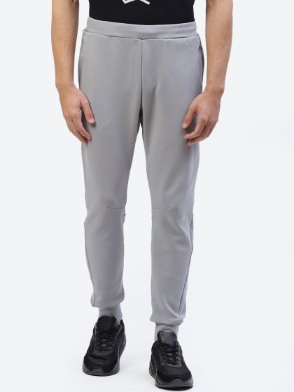 Buy Maniac Men's Black Striped Grey Cotton Joggers - Track Pants for Men  6992304