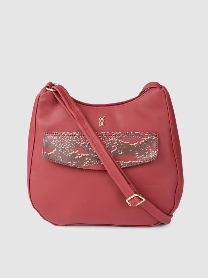Baggit red solid sling bag shop