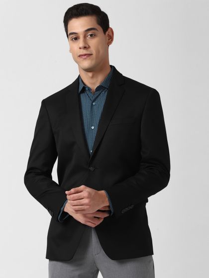 Mens suede blazer hotsell jacket black