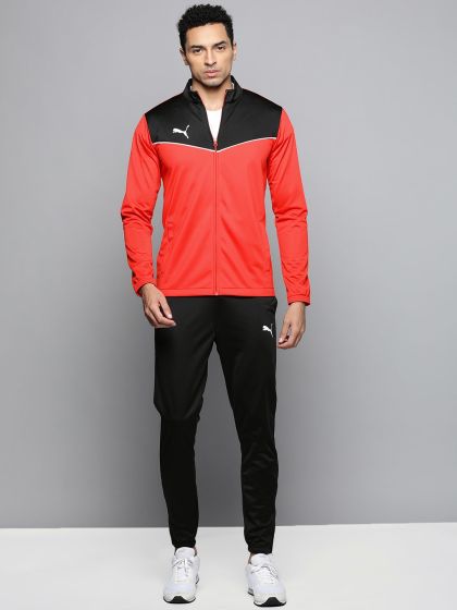 Black and neon green puma tracksuit on sale
