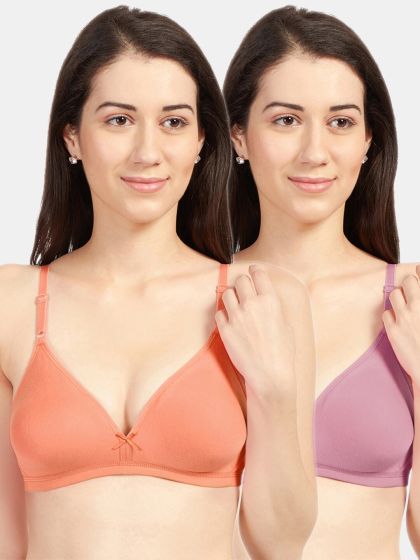 Buy Bitz Pack Of 2 Solid Non Wired Lightly Padded Everyday Bras