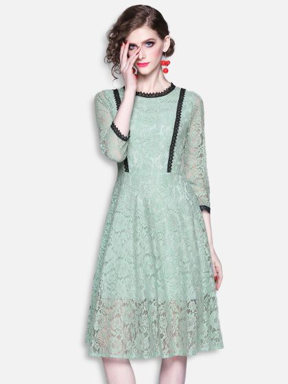 Metisu green lace dress discount