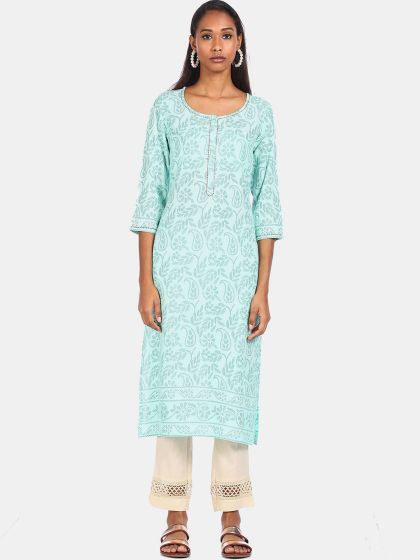Buy Sangria Women Rust Off White Printed Anarkali Kurta Kurtas