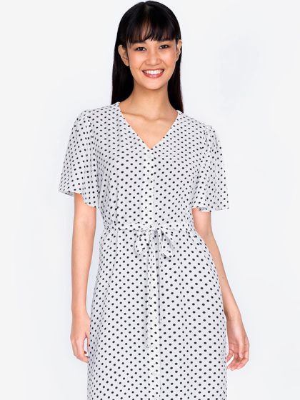 Zalora polka dot dress top