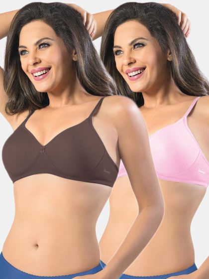 Buy SOUMINIE Women's Soft Fit Cotton Skin Non Padded Bra-38C at