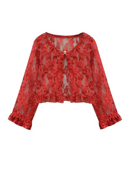Buy Nauti Nati Girls Golden Sequinned Net Shrug Shrug for Girls