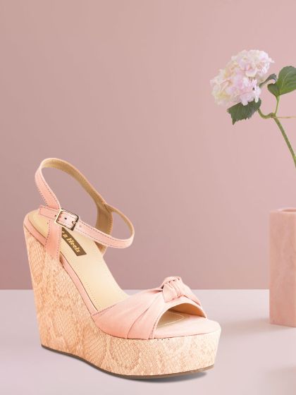 Pink suede wedges deals