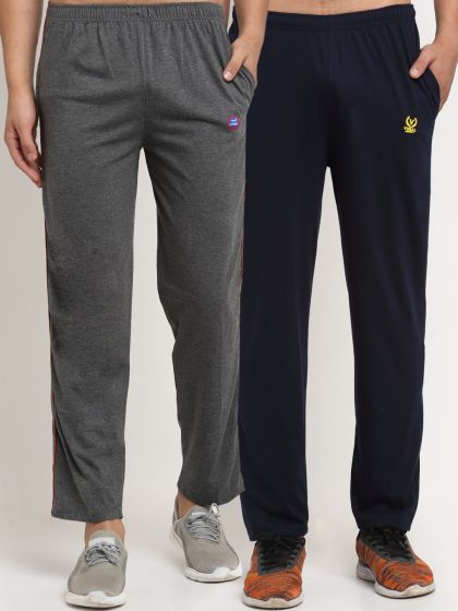 Buy VIMAL JONNEY Men Pack Of 2 Solid Track Pants Track Pants for