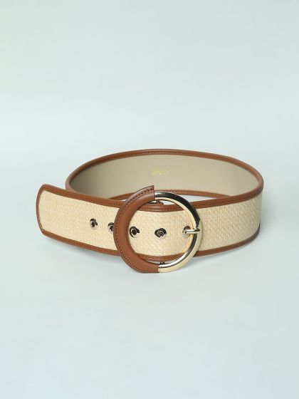 Buy FOREVER 21 Women Brown Textured Wide Belt Belts for Women