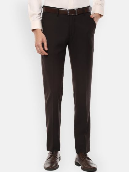 Buy Louis Philippe Black Comfort Fit Pleated Trousers for Men Online  Tata  CLiQ