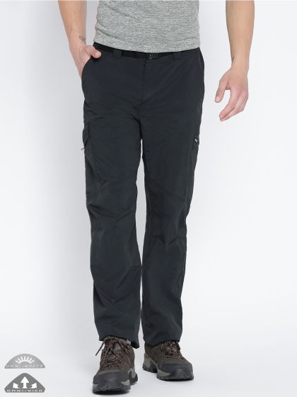 Buy Hubberholme Men Black Slim Fit Solid Cargo Joggers Trousers