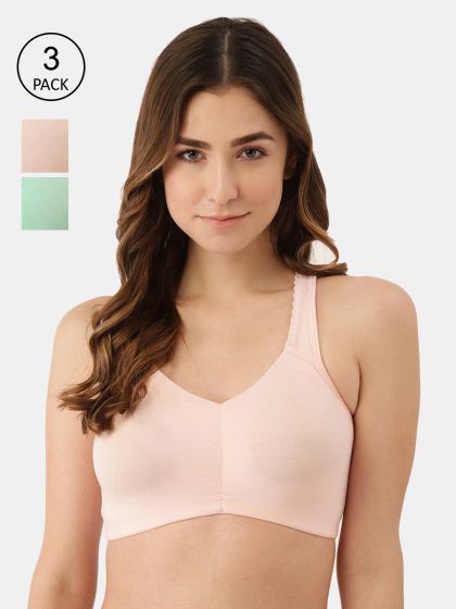 Buy Inner Sense Pink Organic Cotton Bra Antimicrobial & Anti Oudor With  Removable Pads - Bra for Women 17508980