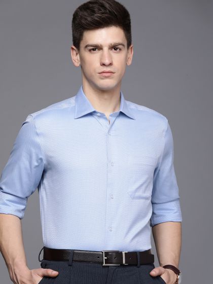 Louis Philippe Men's Printed Slim fit Formal Shirt (LPSFMSLPY09198_Medium  Blue 42) : : Clothing & Accessories