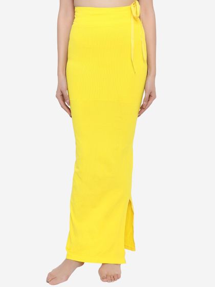 BUYONN Yellow Colour Saree Shapewear for Women Microfiber Lycra