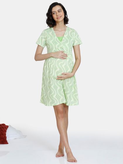 Buy Da Intimo White & Green Printed Maternity Bra DIF 10 - Bra for Women  1735572