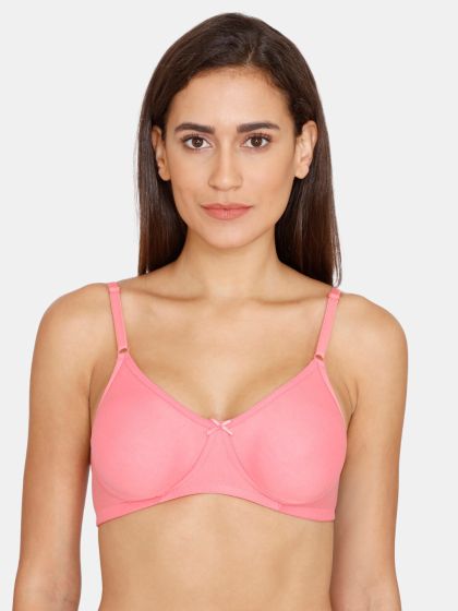 Buy Rosaline By Zivame Pink Non Padded & Non Wired Solid Bra - Bra