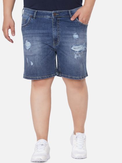 Mens big and tall jean shorts sales