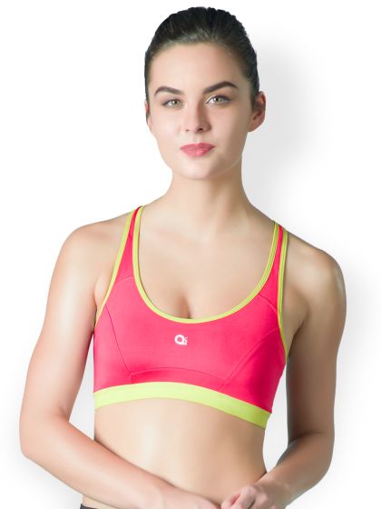 Amante Blue Non-Padded Non-Wired Reversible Sports Bra (M)