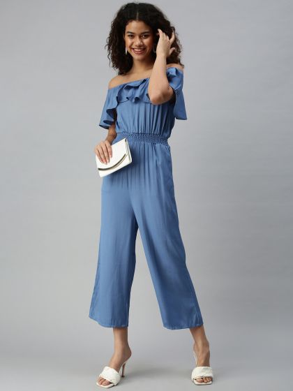 Off the shoulder on sale capri jumpsuit